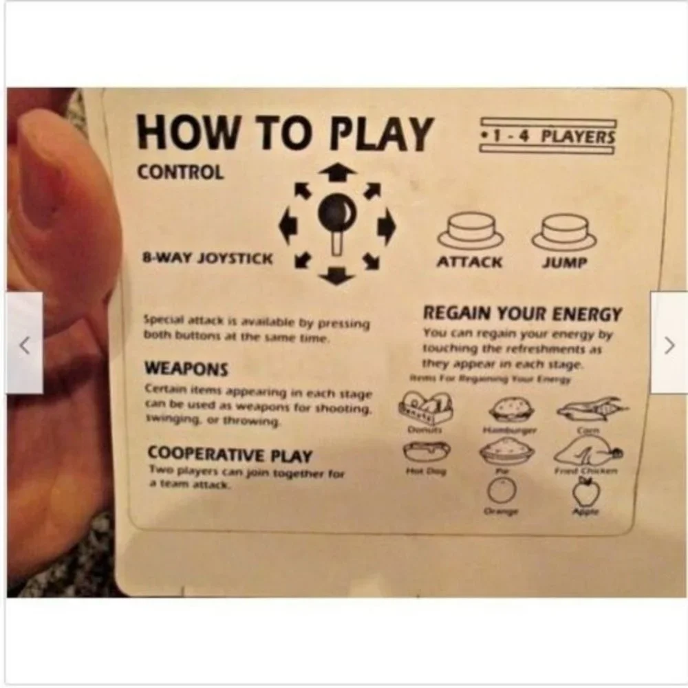 Vintage Simpson ARCADE Game Instruction Manual Booklet 1991 Limited Edition
